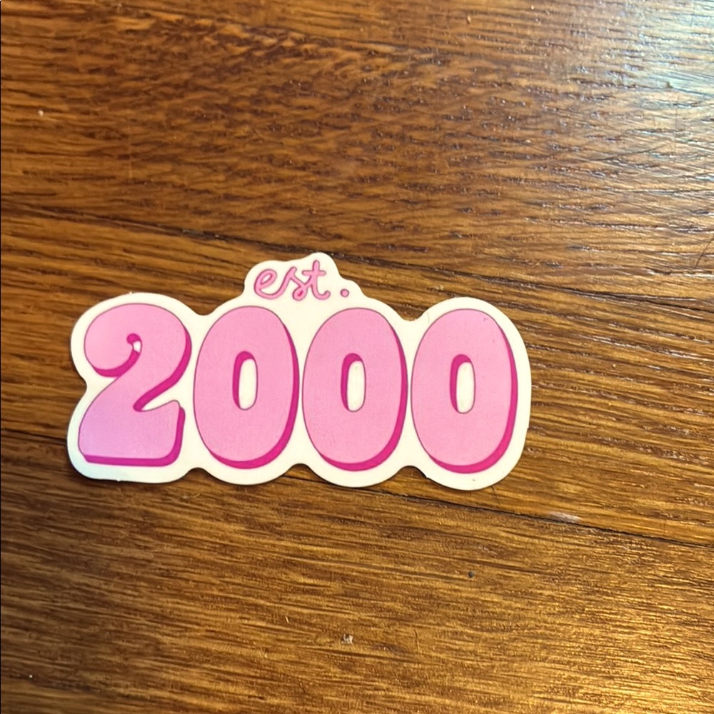 Pink 'Est. 2000' Sticker